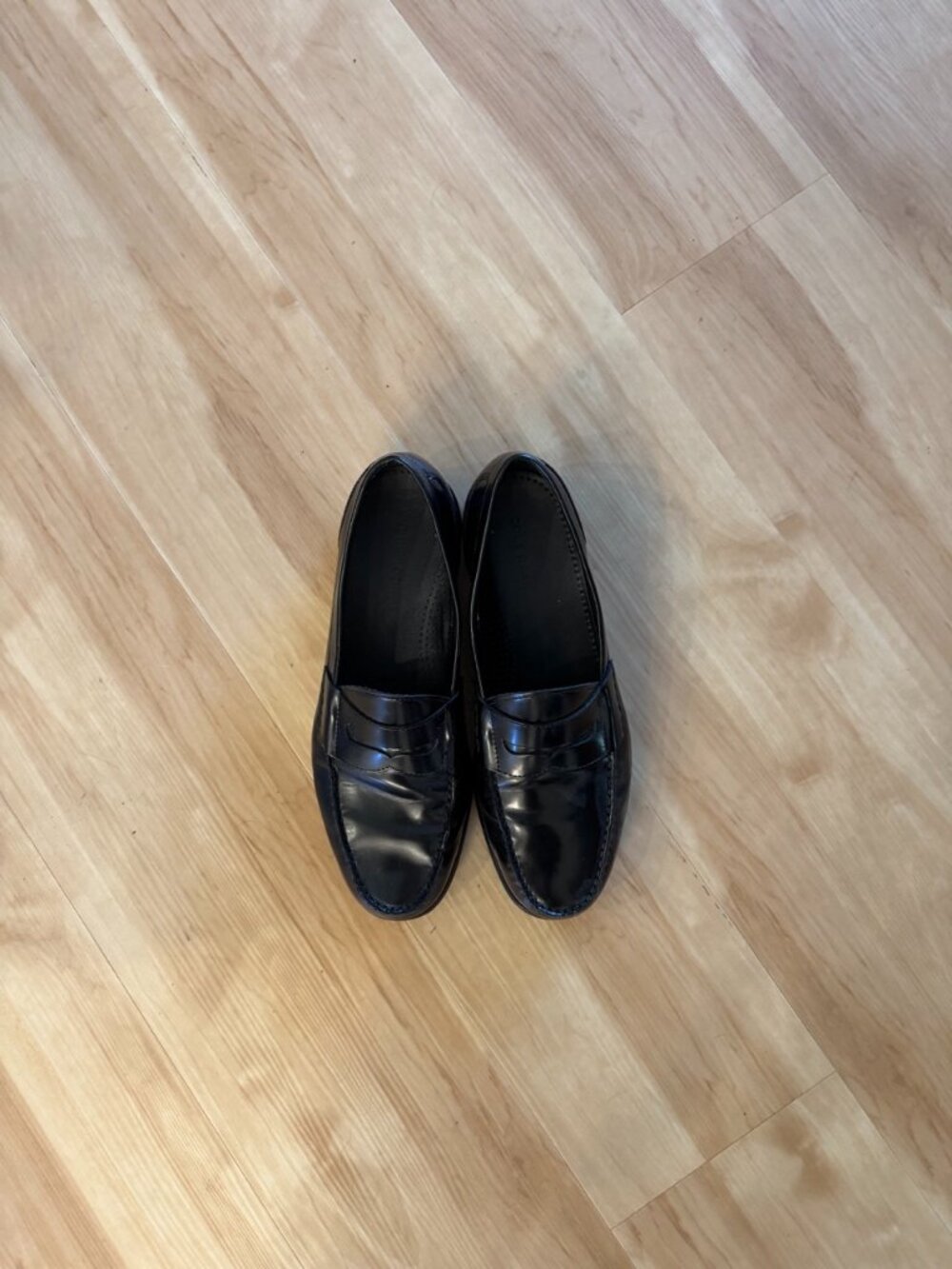 Cole Haan Pinch Black Leather Penny Loafers Mens 11